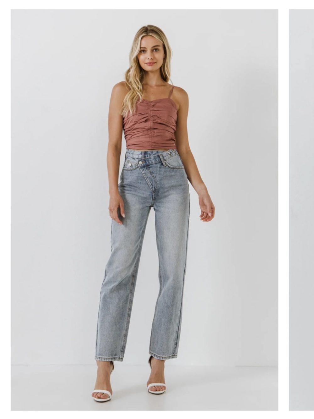 Endless Rose Shirring Detail Tank top